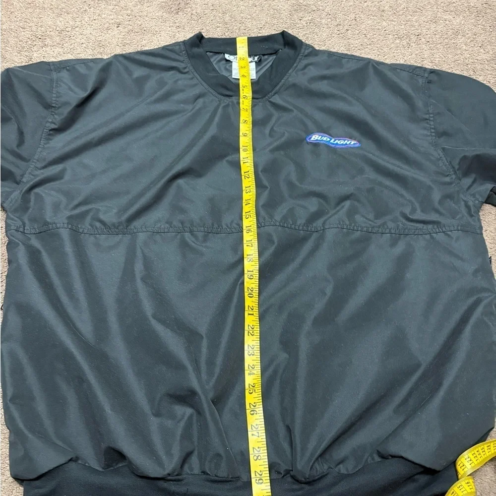 Bud light Men’s XL black pullover jacket with zipper pockets